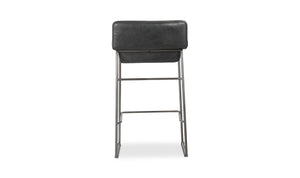 lifestyle view of Starlet Counter Stool Onyx Black Leather - Set Of Two luxury Chair