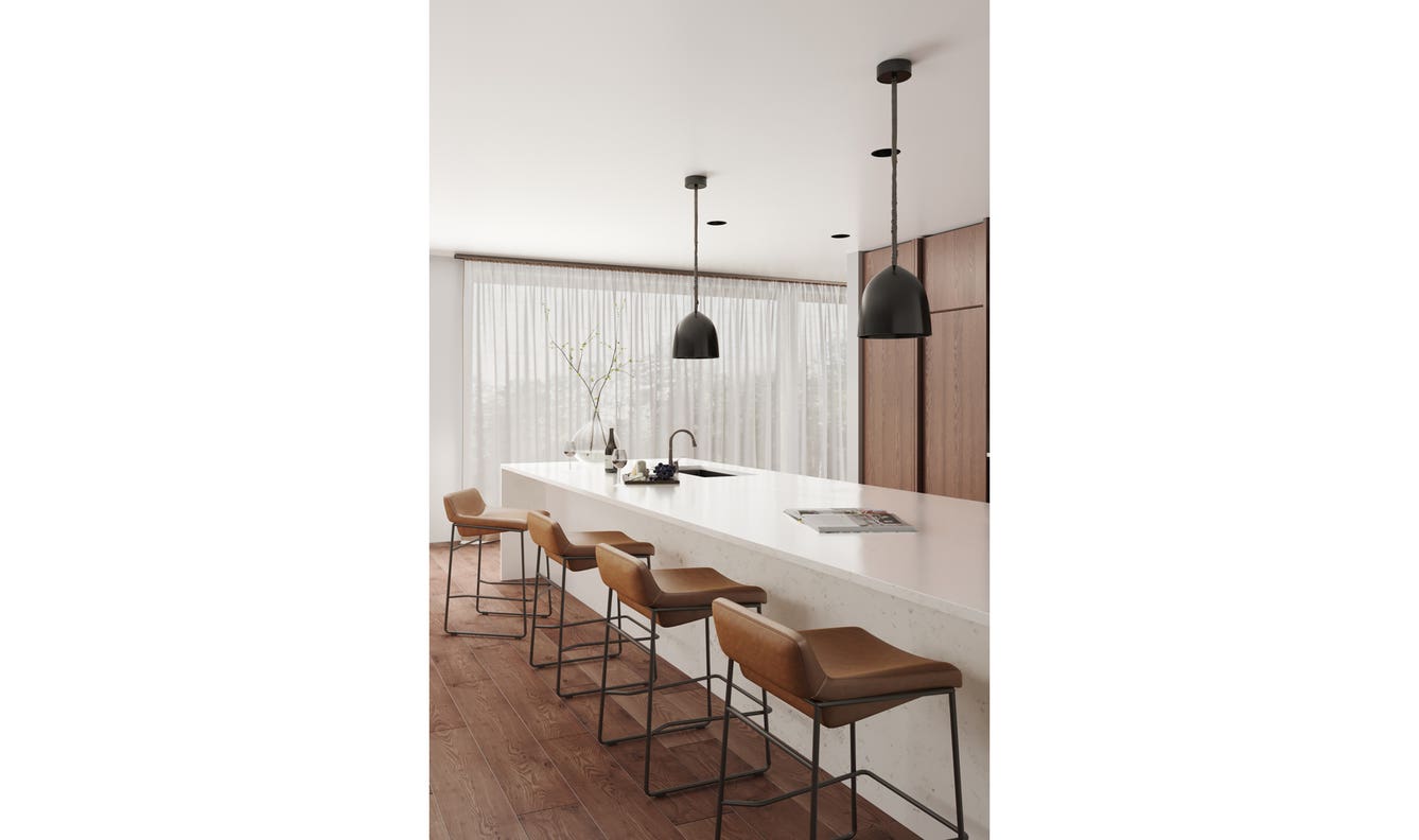 front view of Starlet Counter Stool Open Road Brown Leather - Set Of Two luxury Chair