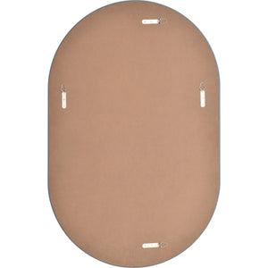Salta mirror by Renwil, back view showing a brown backing with mounting hardware.