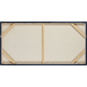 Back view of Blanche canvas art displaying the wooden frame and canvas support