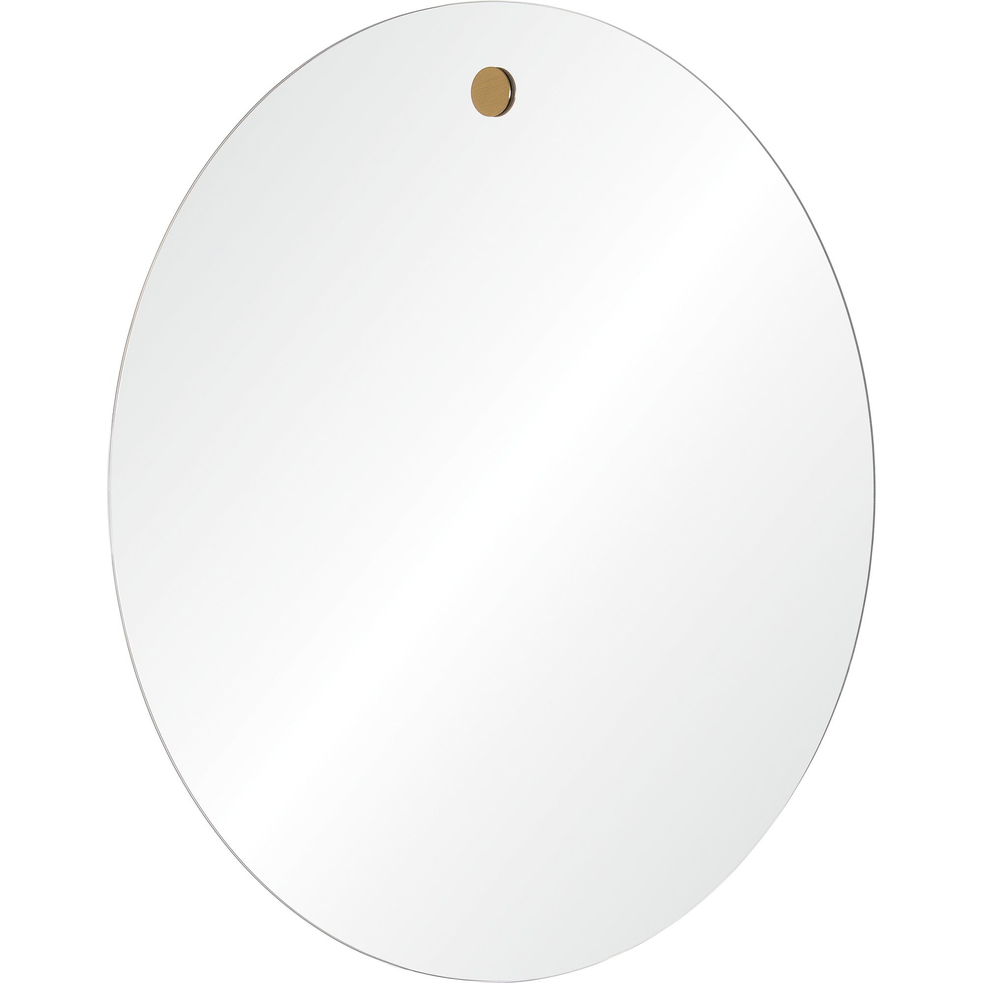 Zachary Wall Mirror featuring a round shape with a gold accent, highlighted against a light background.