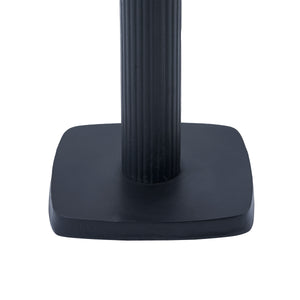Laila Side Table highlighting the square black base and ribbed column.