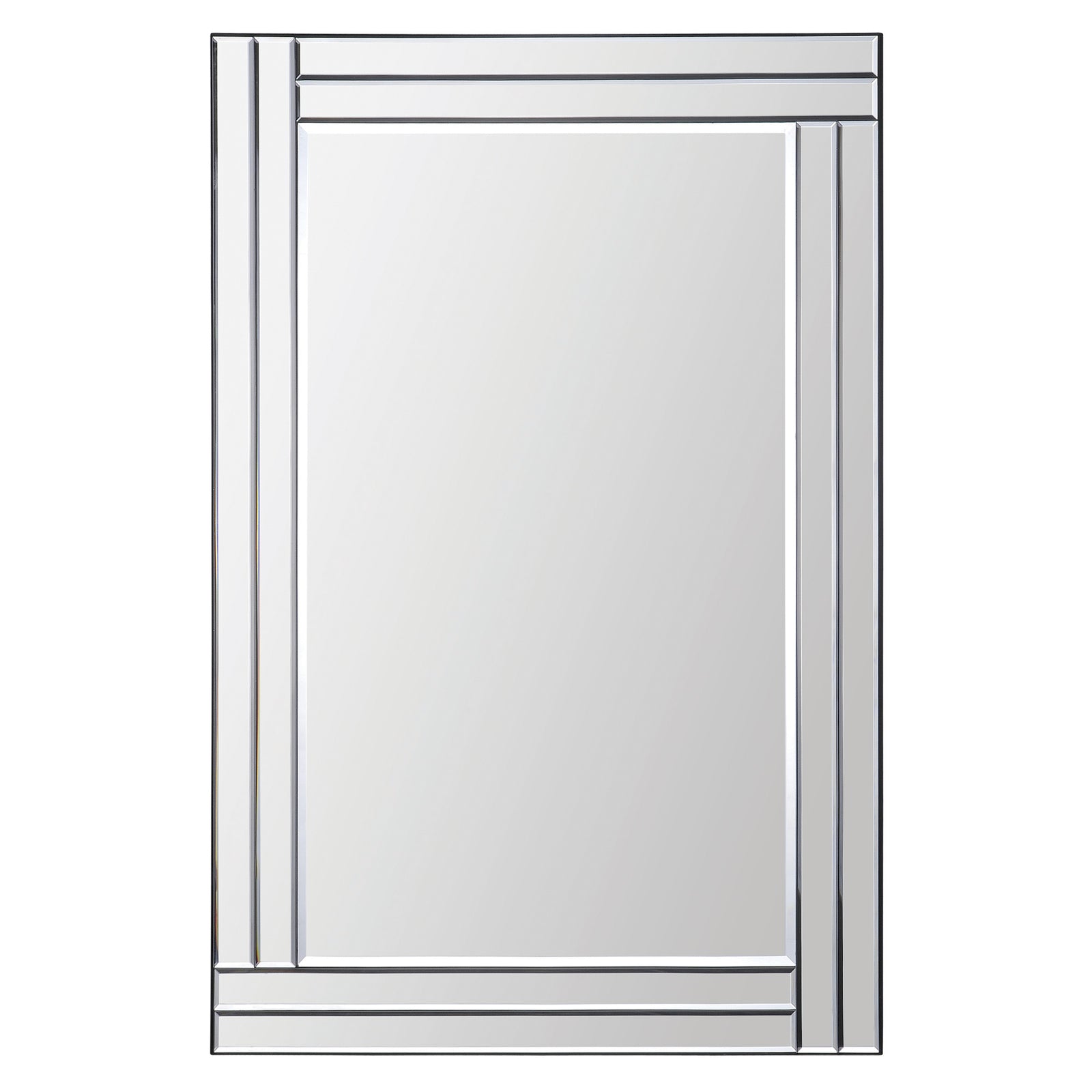 Baton Rouge Wall Mirror with a sleek, modern design featuring a reflective surface and geometric frame.