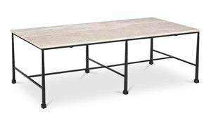 detail view of River Coffee Table Botticino Marble luxury Coffee Table