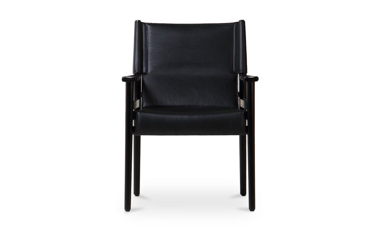front view of Remy Dining Chair Black luxury Chair
