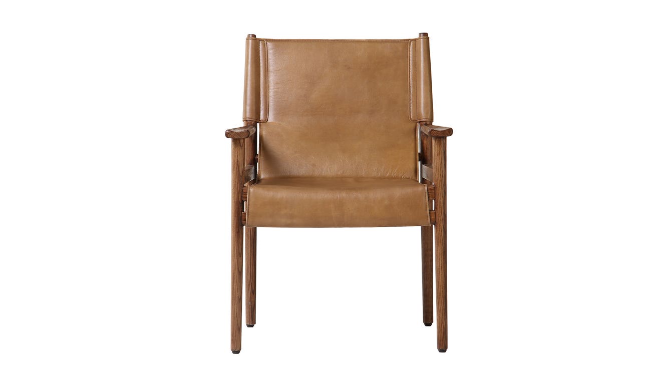 front view of Remy Dining Chair Tan luxury Chair