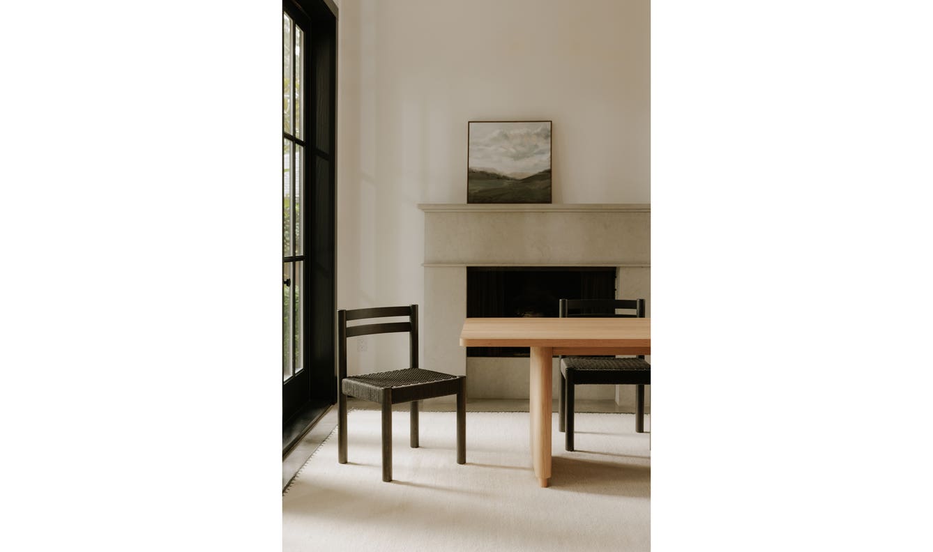 angle view of Finn Dining Chair Black–Set Of Two luxury Chair