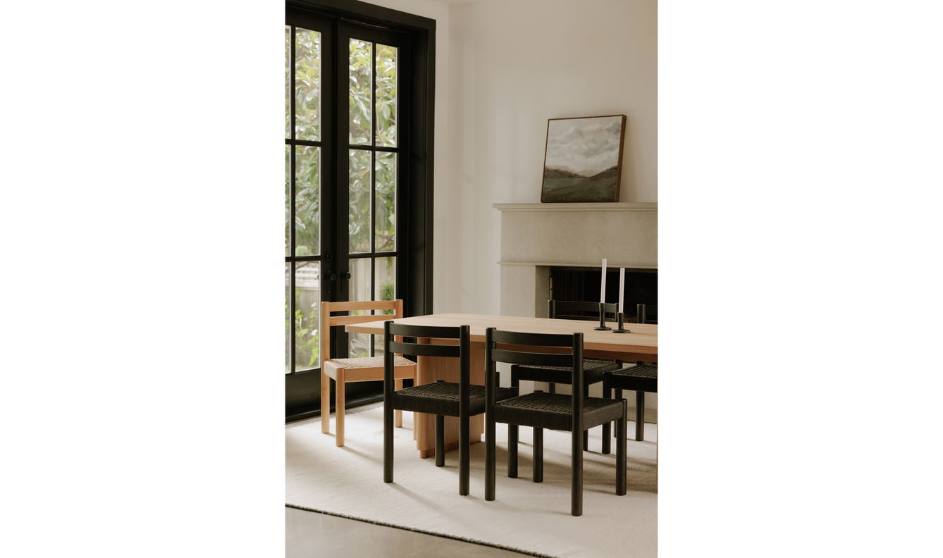 side view of Finn Dining Chair Black–Set Of Two luxury Chair
