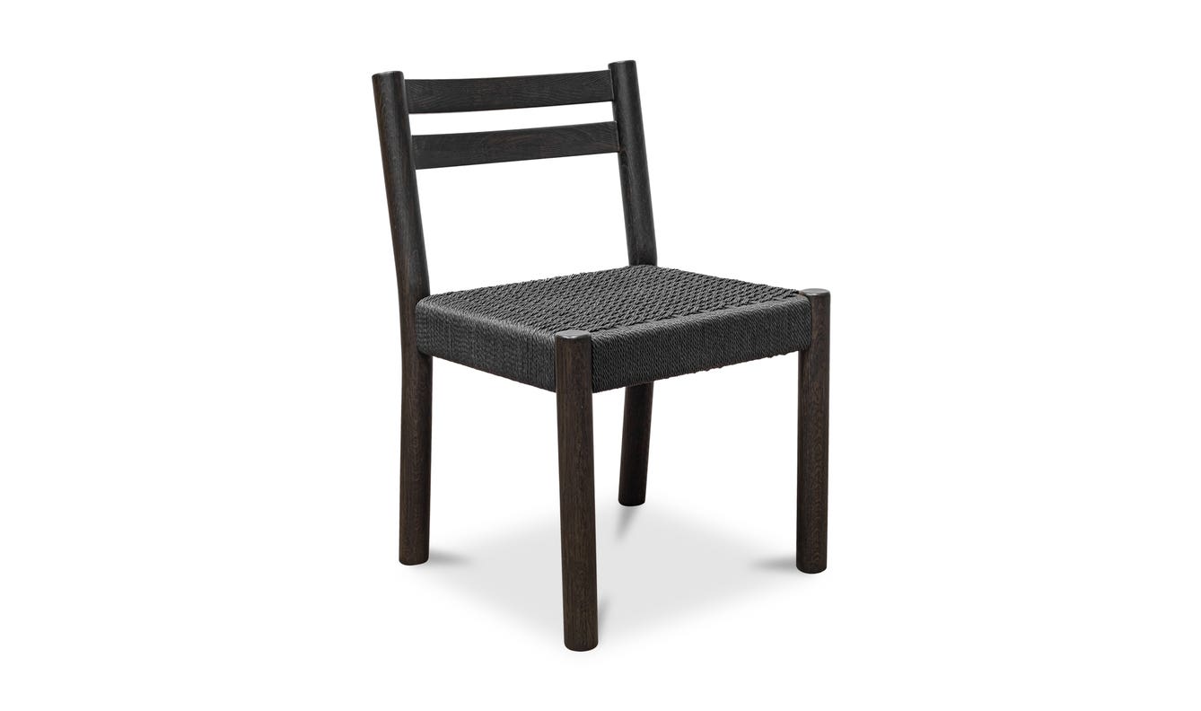 lifestyle view of Finn Dining Chair Black–Set Of Two luxury Chair