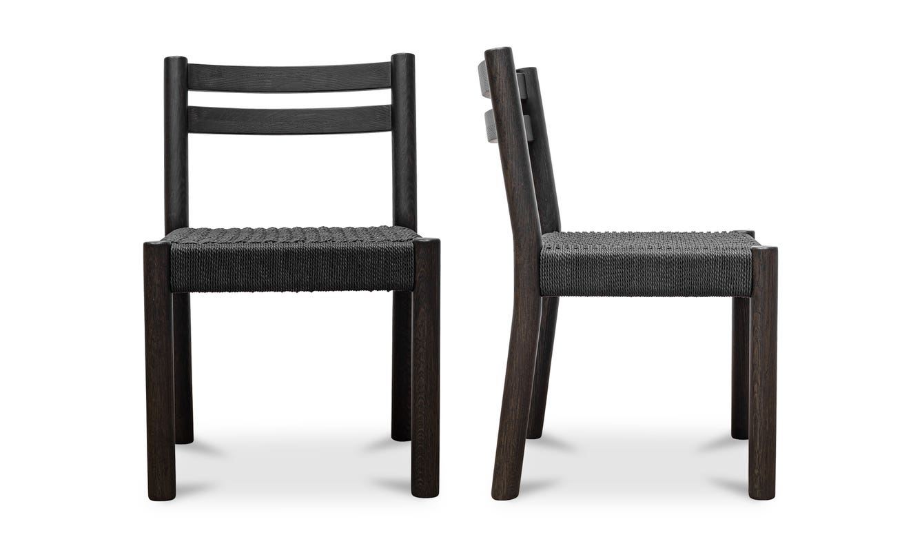 lifestyle view of Finn Dining Chair Black–Set Of Two luxury Chair