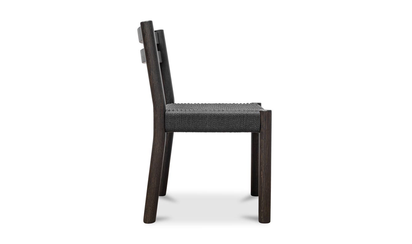 lifestyle view of Finn Dining Chair Black–Set Of Two luxury Chair