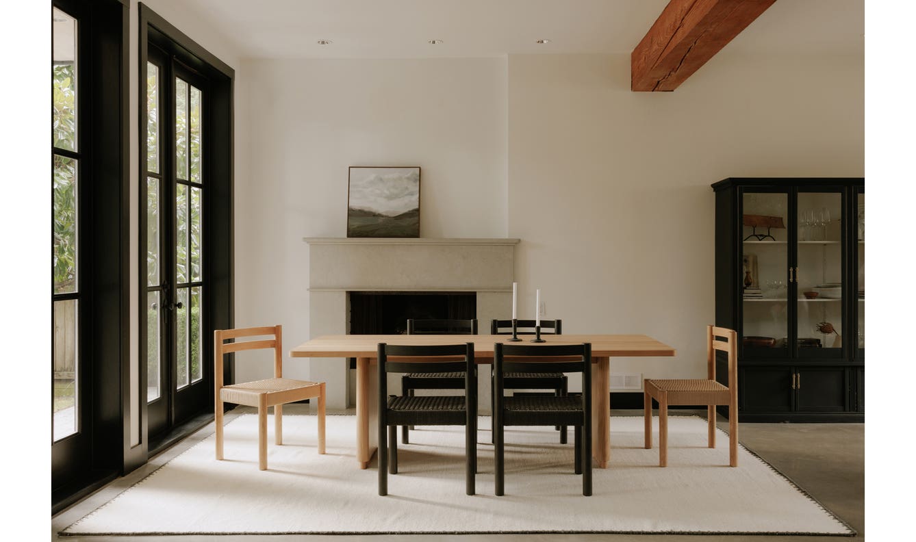 front view of Finn Dining Chair Natural – Set Of Two luxury Chair