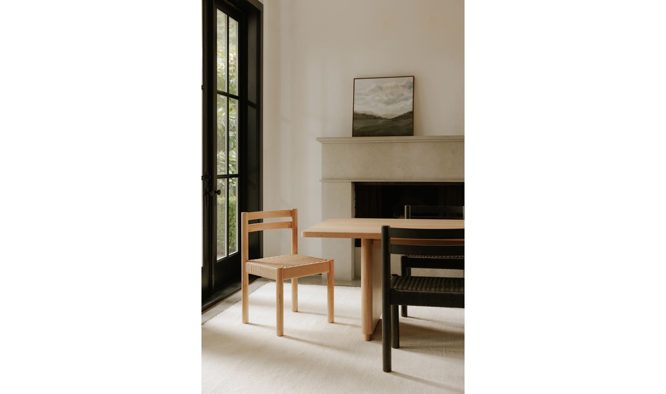 side view of Finn Dining Chair Natural – Set Of Two luxury Chair