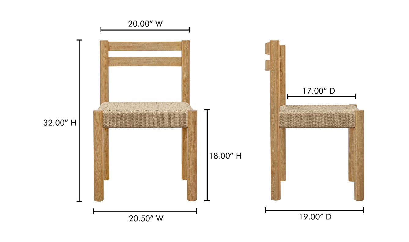 lifestyle view of Finn Dining Chair Natural – Set Of Two luxury Chair