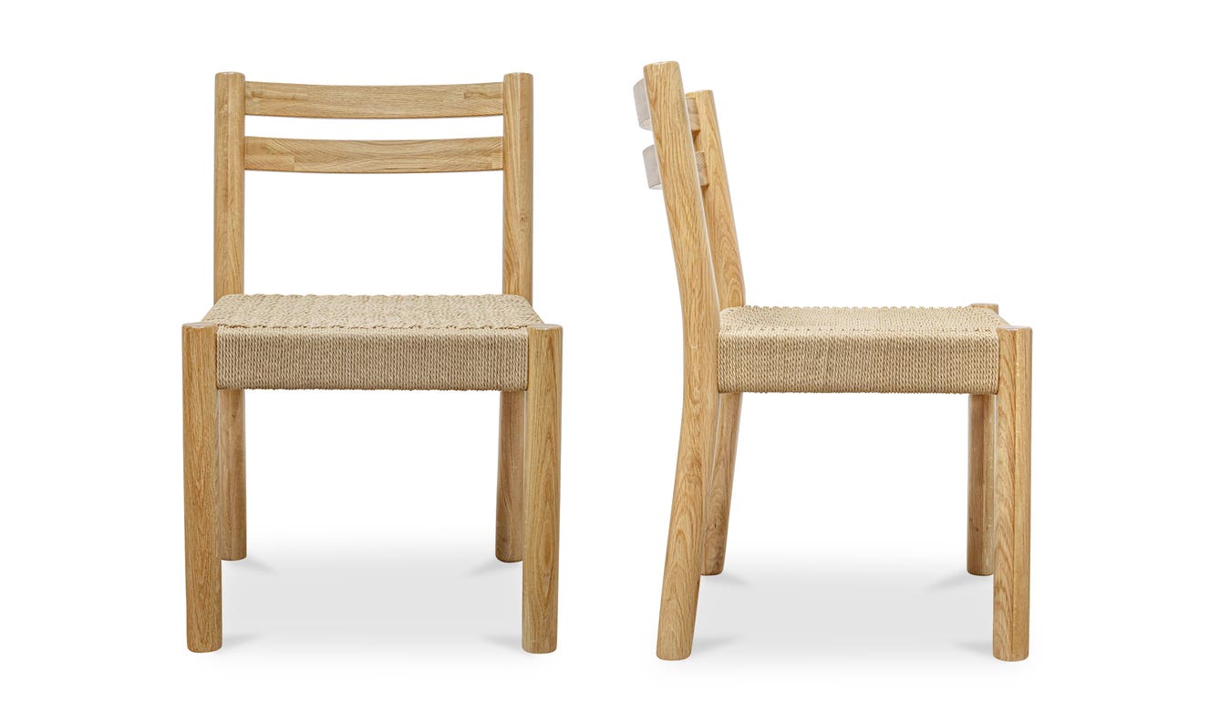 detail view of Finn Dining Chair Natural – Set Of Two luxury Chair