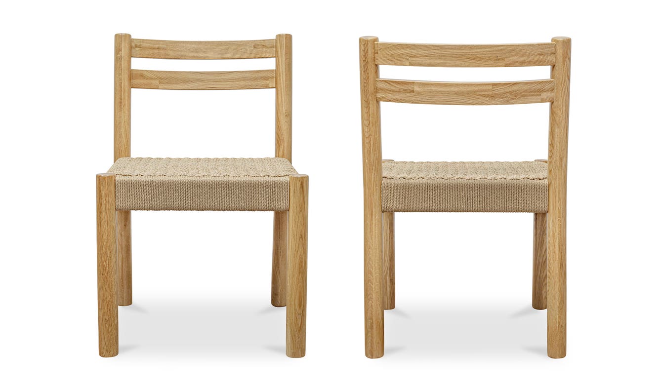lifestyle view of Finn Dining Chair Natural – Set Of Two luxury Chair