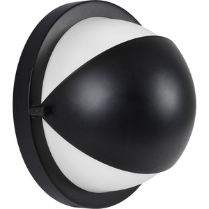 Raina Wall Sconce featuring a black and white design with a spherical shape