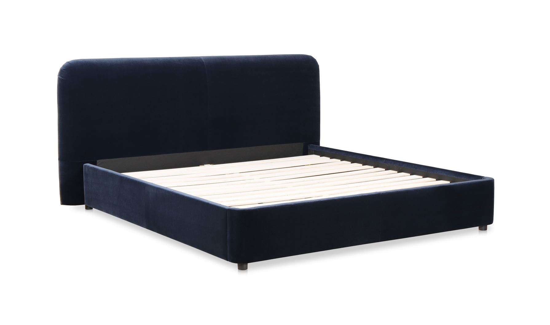 Samara Queen Bed Blue Velvet