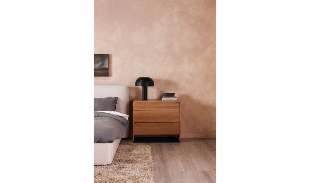 side view of Samara Queen Bed Cottage Linen luxury Beds & Bed Fram
