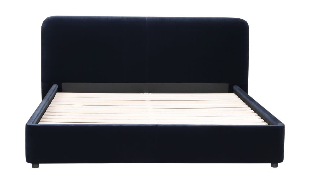 side view of Samara King Bed Cottage Linen luxury Beds & Bed Fram
