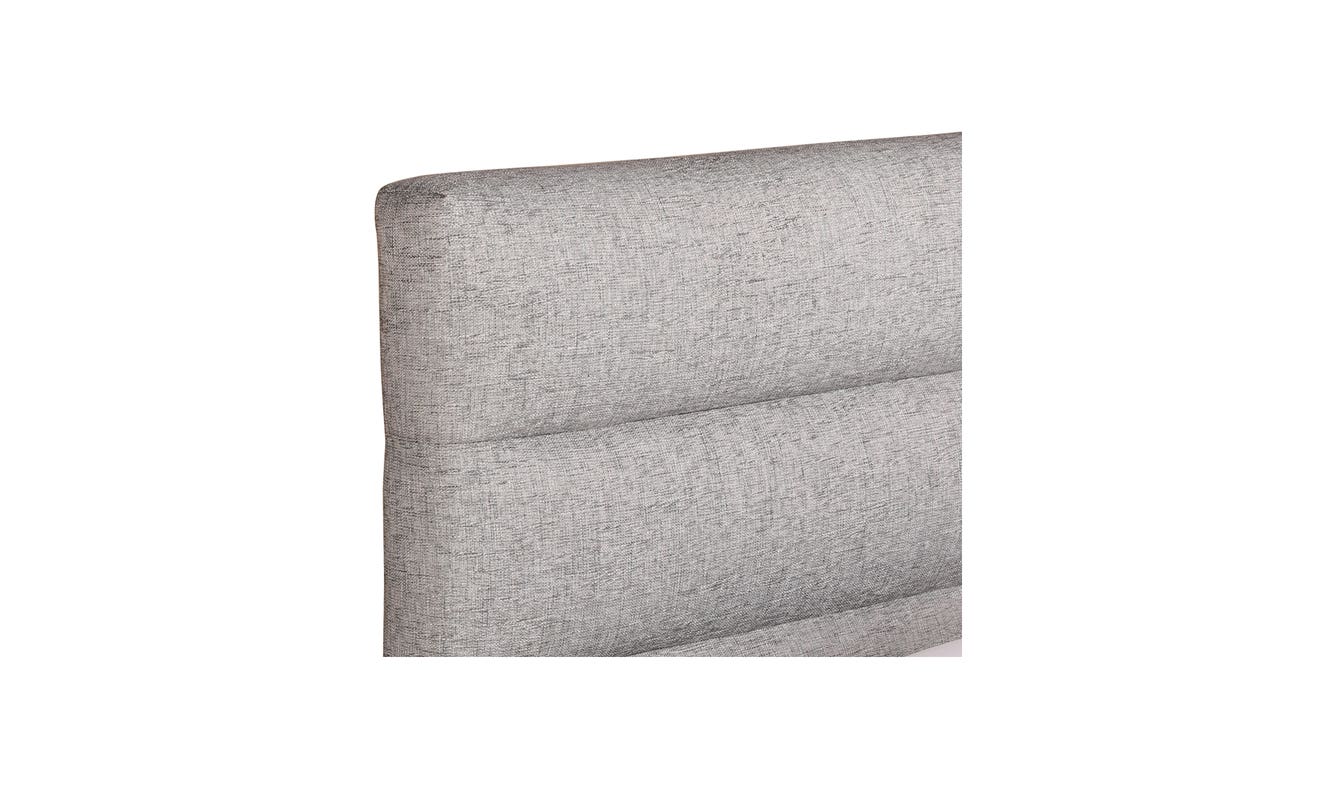 lifestyle view of Takio King Bed Light Grey luxury Beds & Bed Fram