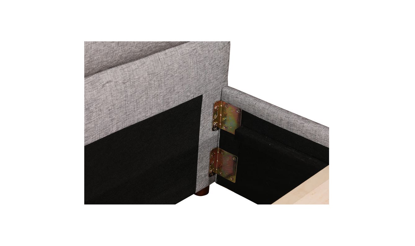 lifestyle view of Takio King Bed Light Grey luxury Beds & Bed Fram