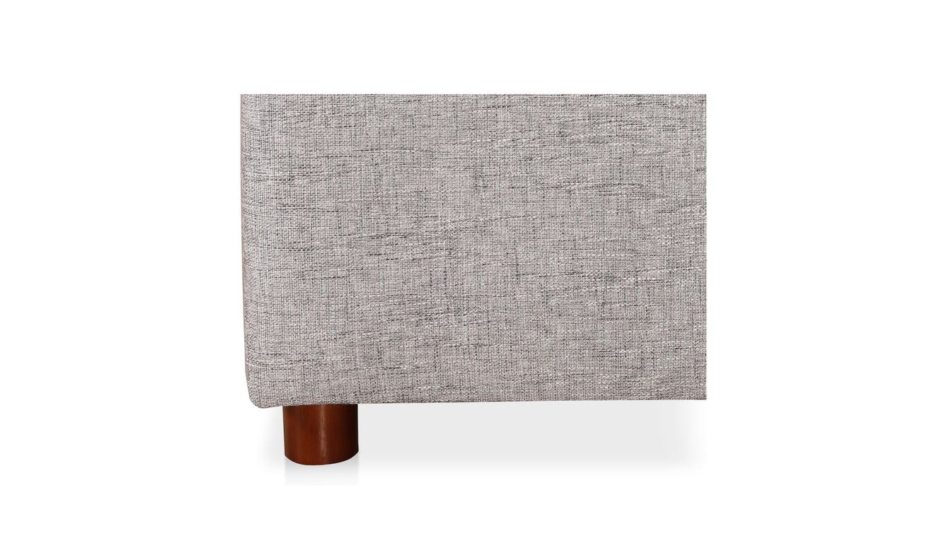 lifestyle view of Takio King Bed Light Grey luxury Beds & Bed Fram