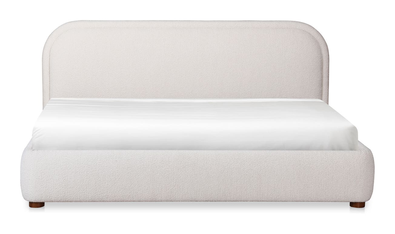 front view of Colin Queen Bed Beige luxury Beds & Bed Fram