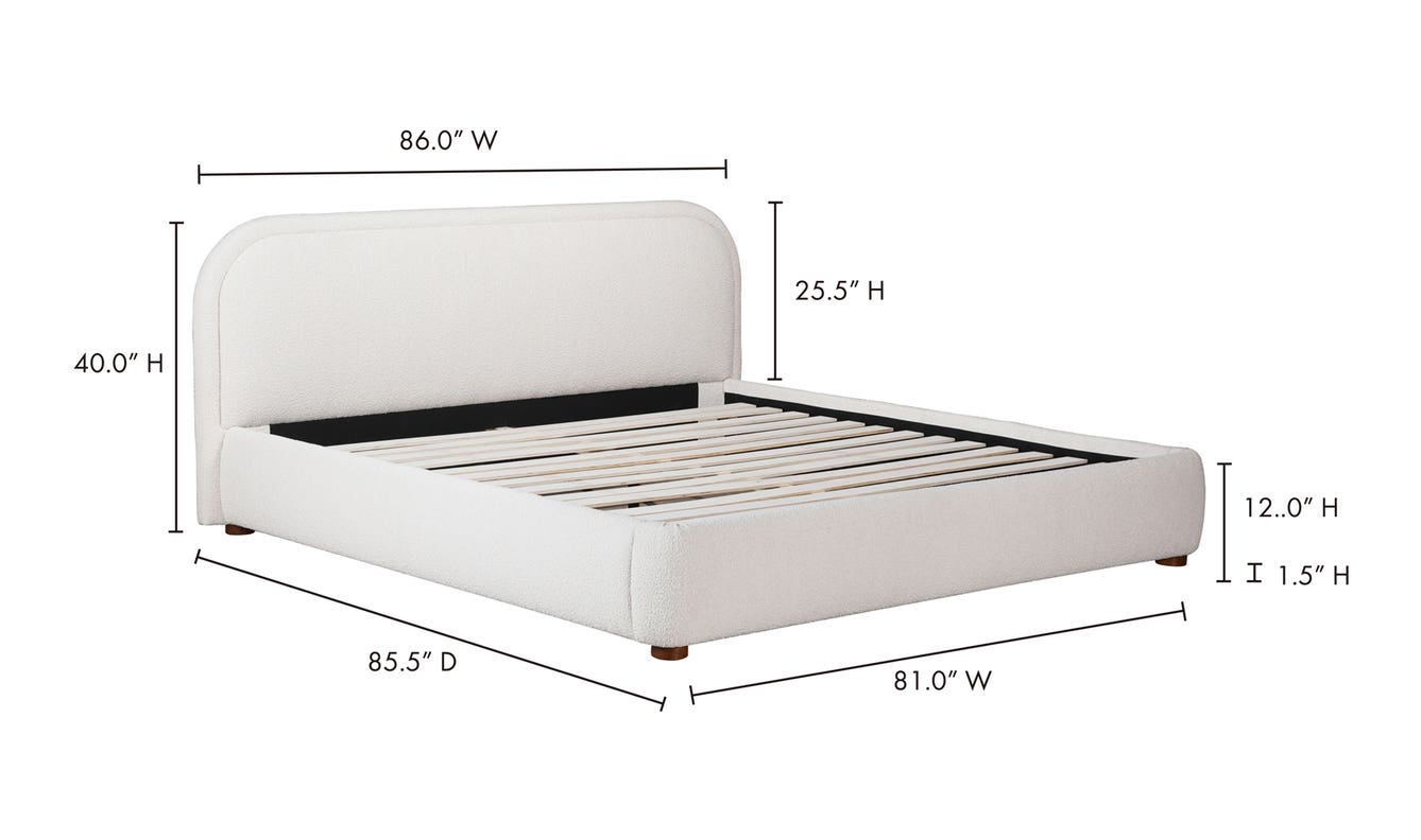 lifestyle view of Colin King Bed Beige luxury Beds & Bed Fram