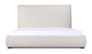 front view of Luzon Queen Bed Tall Light Grey luxury Beds & Bed Fram