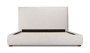 detail view of Luzon Queen Bed Tall Light Grey luxury Beds & Bed Fram