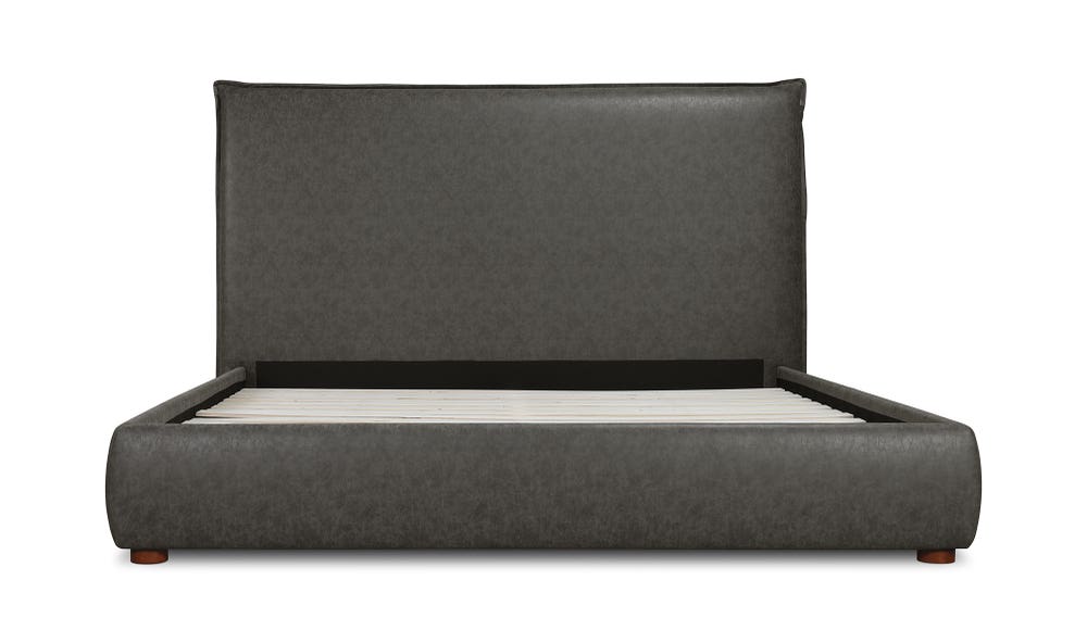 side view of Luzon King Bed Tall Slate luxury Beds & Bed Fram