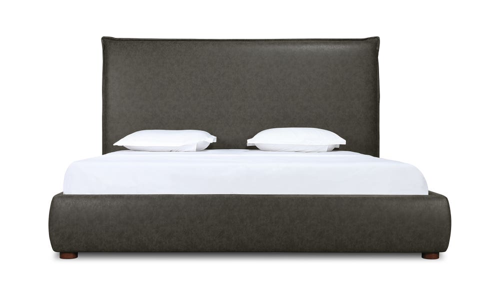 lifestyle view of Luzon King Bed Tall Slate luxury Beds & Bed Fram