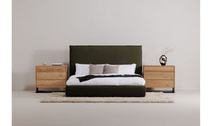 angle view of Luzon King Bed Tall Deep forest luxury Beds & Bed Fram