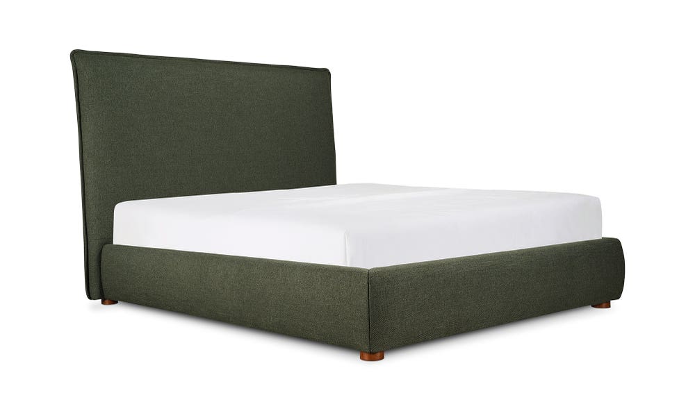lifestyle view of Luzon King Bed Tall Deep forest luxury Beds & Bed Fram