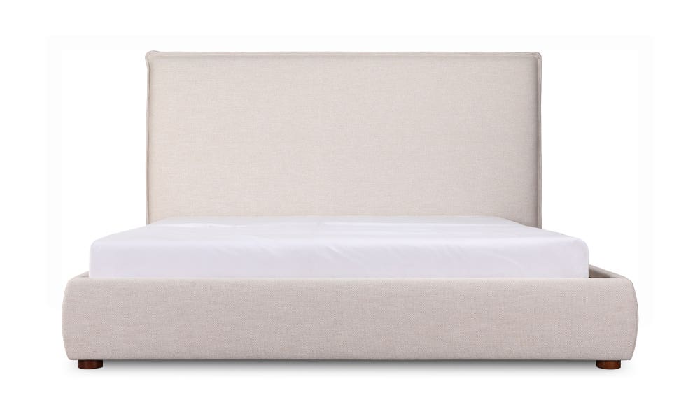 front view of Luzon King Bed Tall Wheat luxury Beds & Bed Fram