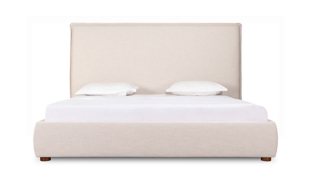 detail view of Luzon King Bed Tall Wheat luxury Beds & Bed Fram