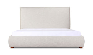 front view of Luzon King Bed Tall Light Grey luxury Beds & Bed Fram