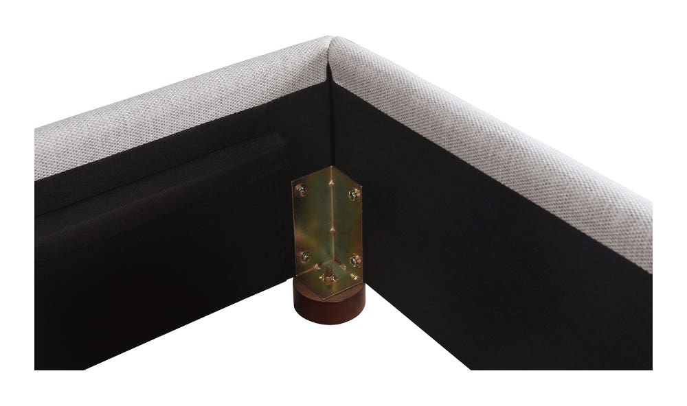 lifestyle view of Luzon King Bed Tall Light Grey luxury Beds & Bed Fram