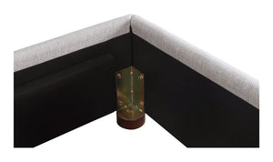 lifestyle view of Luzon King Bed Tall Light Grey luxury Beds & Bed Fram