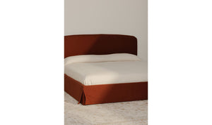 side view of Joan Queen Storage Bed Rust luxury Beds & Bed Fram