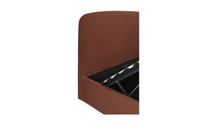 lifestyle view of Joan Queen Storage Bed Rust luxury Beds & Bed Fram