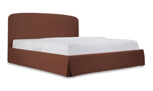 lifestyle view of Joan Queen Storage Bed Rust luxury Beds & Bed Fram