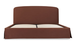 lifestyle view of Joan Queen Storage Bed Rust luxury Beds & Bed Fram