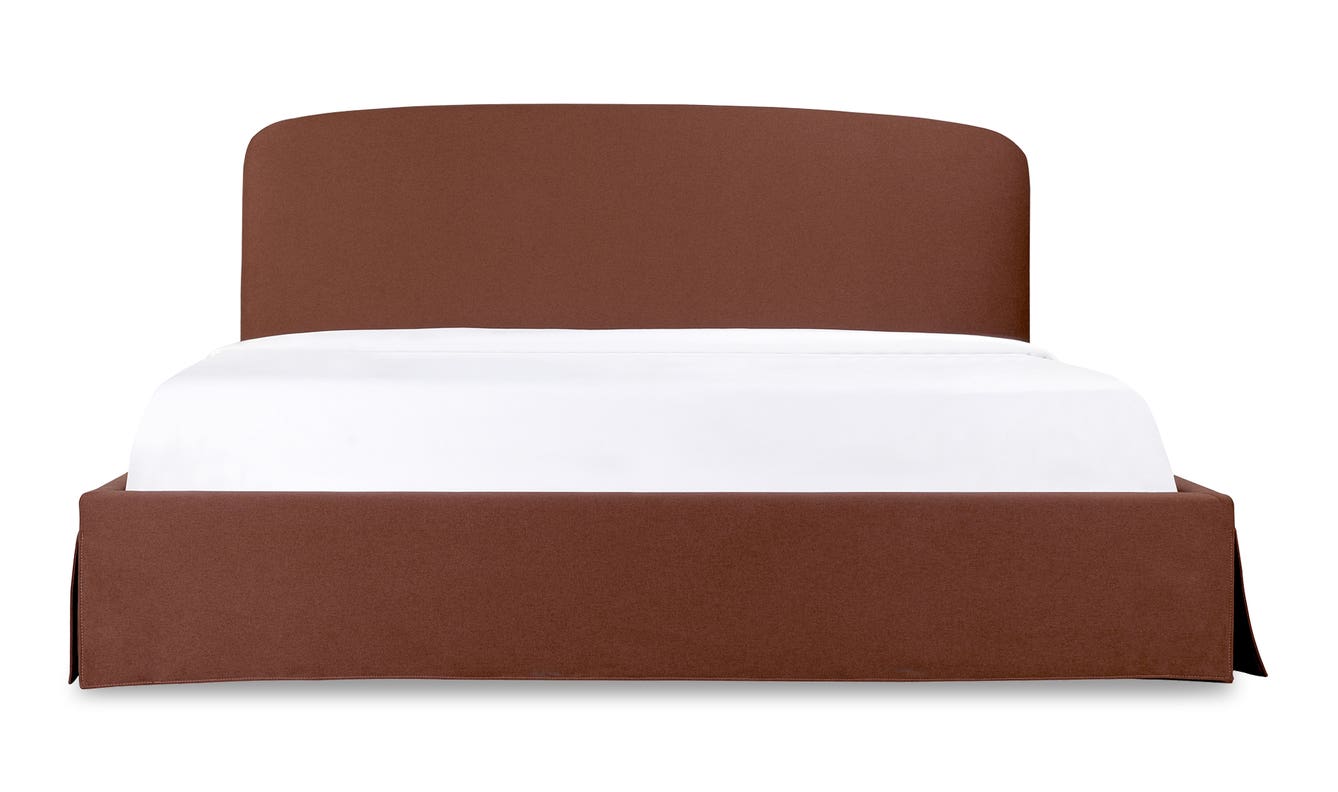 front view of Joan Queen Storage Bed Rust luxury Beds & Bed Fram