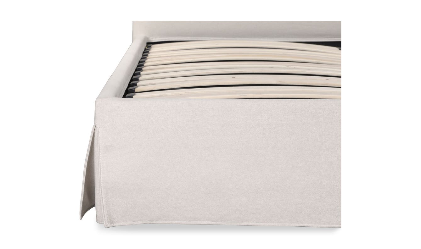 lifestyle view of Joan Queen Storage Bed Cream luxury Beds & Bed Fram