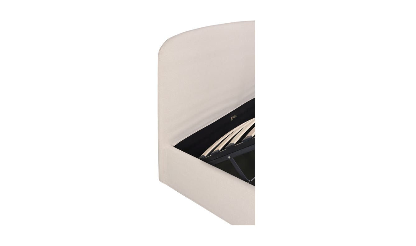 lifestyle view of Joan Queen Storage Bed Cream luxury Beds & Bed Fram