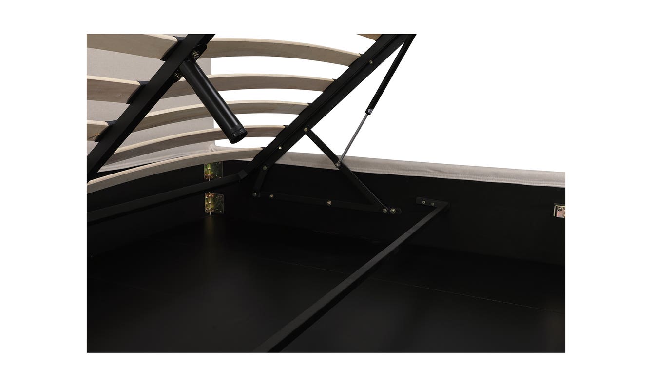 lifestyle view of Joan Queen Storage Bed Cream luxury Beds & Bed Fram