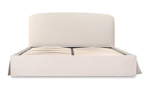 lifestyle view of Joan Queen Storage Bed Cream luxury Beds & Bed Fram