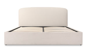 lifestyle view of Joan Queen Storage Bed Cream luxury Beds & Bed Fram